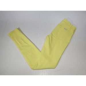 Joe's Neon Yellow Mid rise Skinny Stretch Pants Jeans Womens Size 28 Slim middle